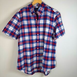 Ralph Lauren Men's Classic Fit Plaid Full Button Up Down Casual Shirt Top Large